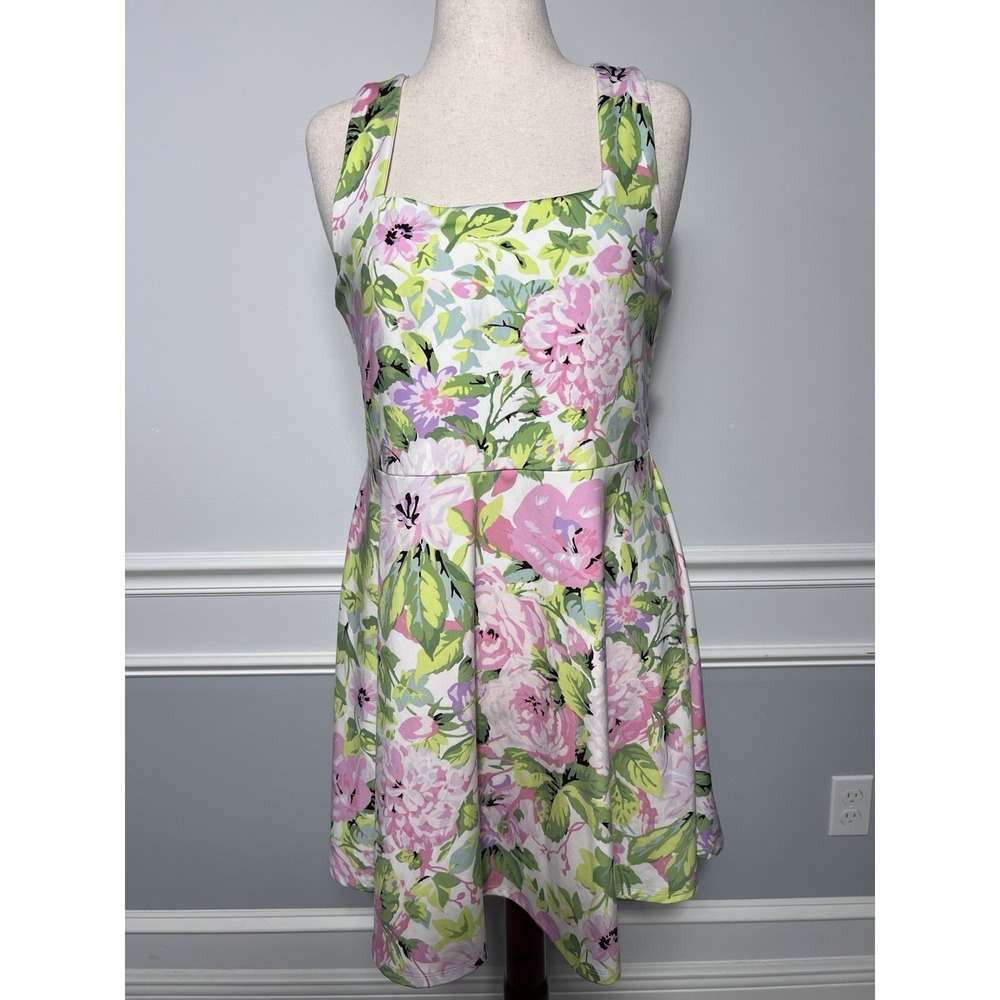 Laura Ashley Athletic Dress-XL-Fit Flare Racerback-Golf-Tennis-Stretcy-Floral